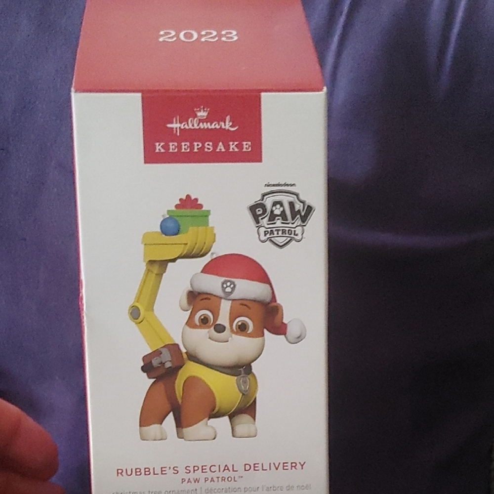 Hallmark PAW Patrol Rubble Ornament - Yellow and Red